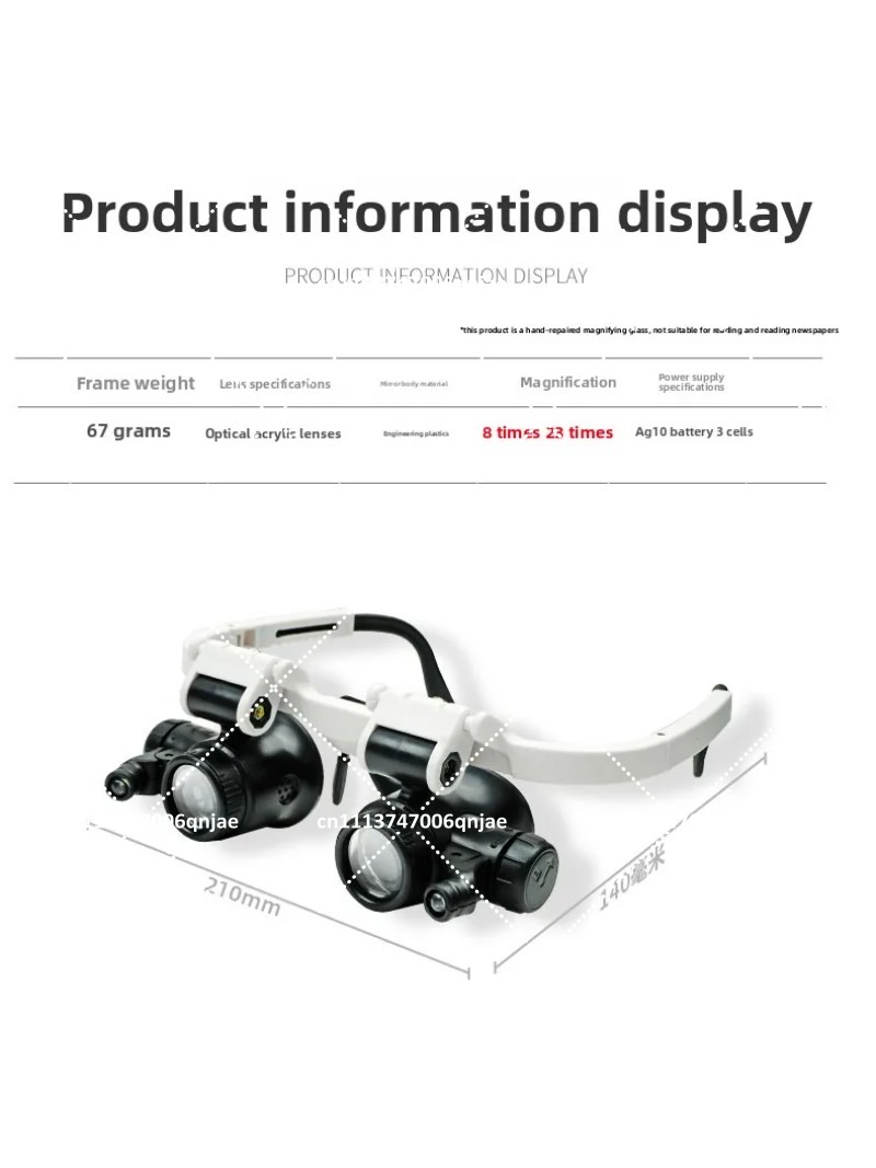 Lentes de Aumento con Luz de 2 - Electronics Repair Glasses reseña y precio