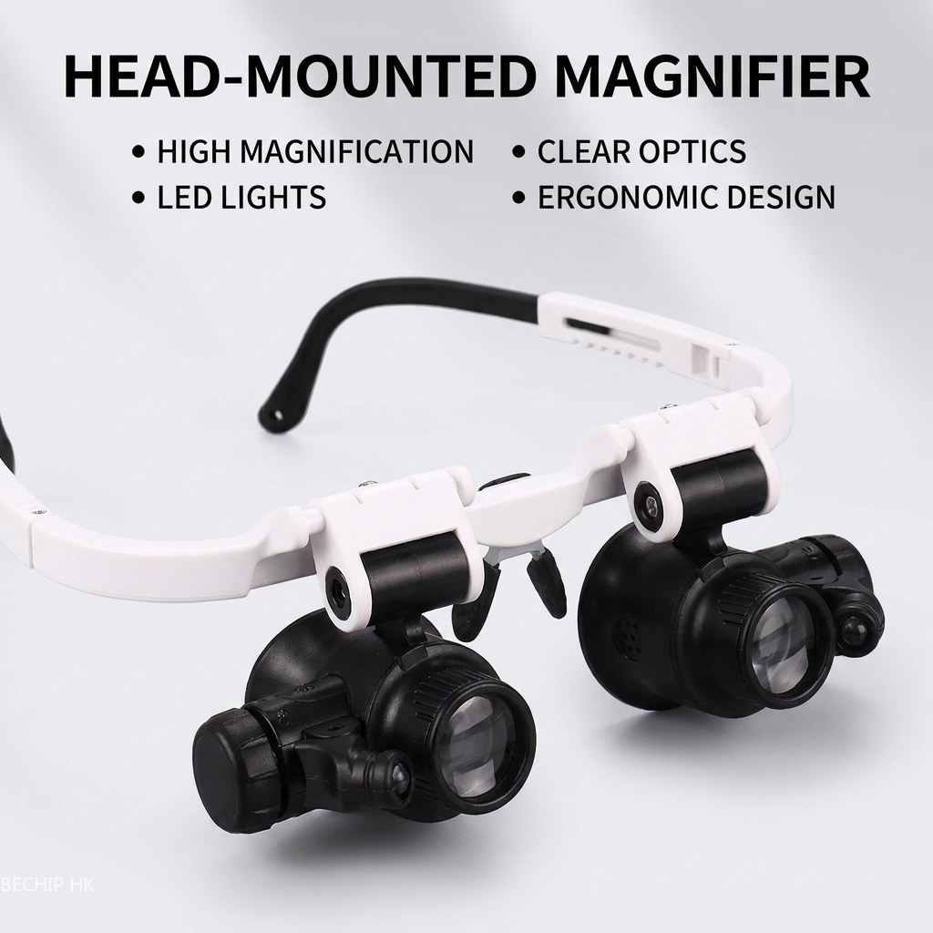 Lupa de cabeza con luz LED aju - Electronics Repair Glasses reseña y precio
